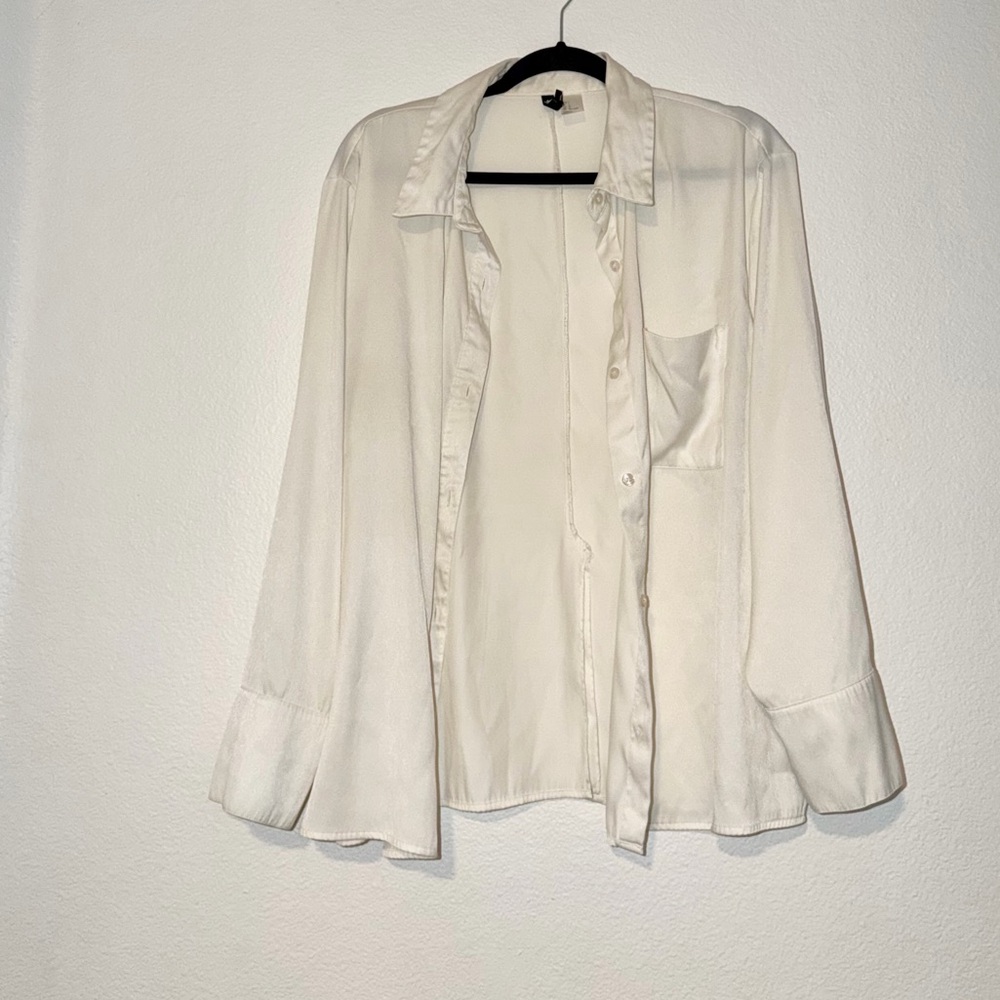 H&M Cream Button-Down Shirt